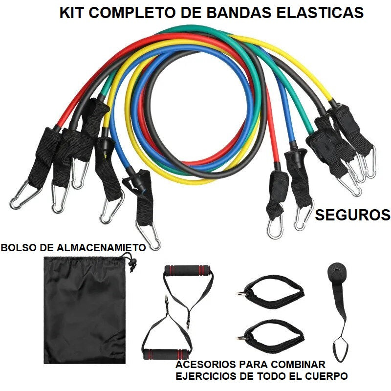 SET DE BANDAS ELASTICAS DE EJERCICIOS