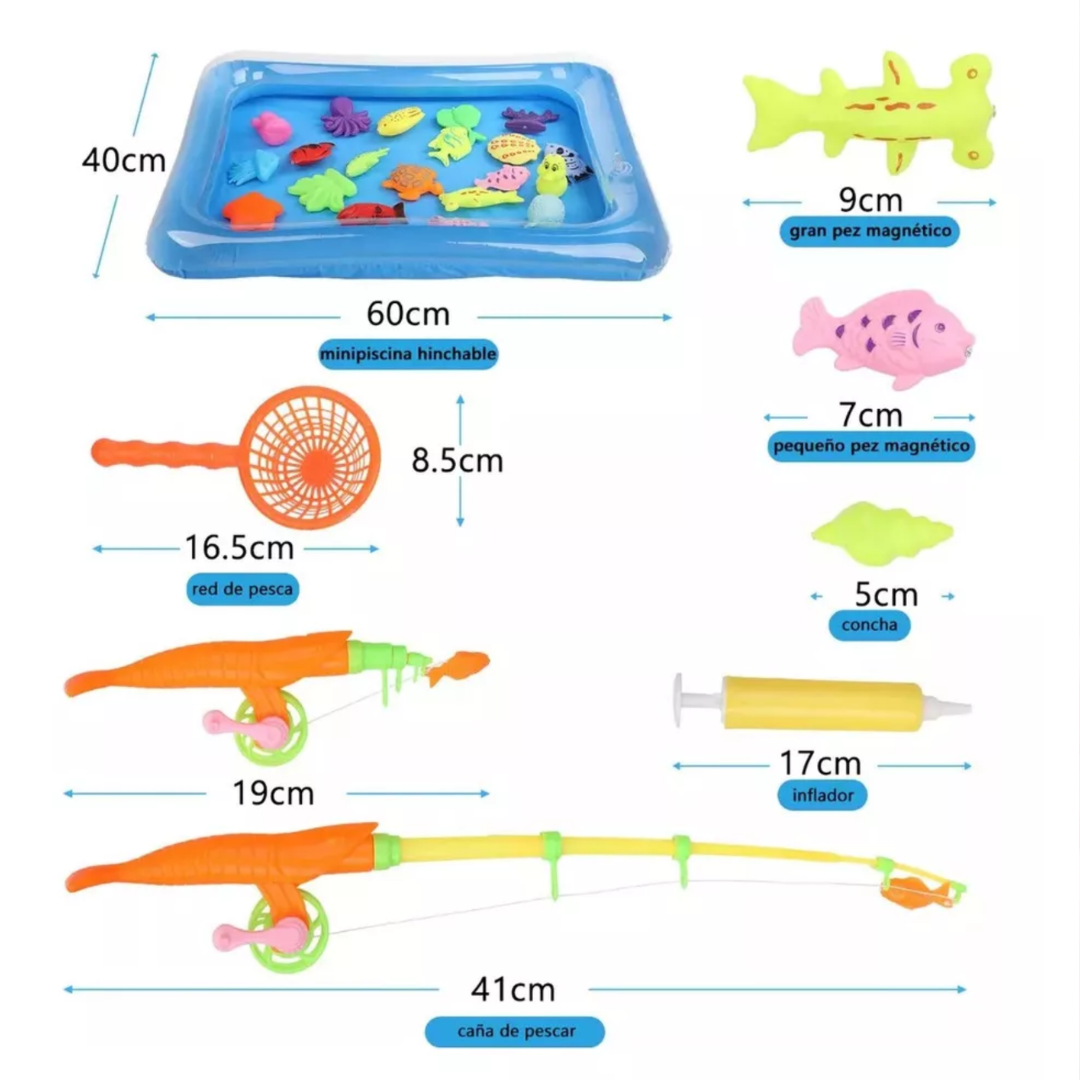 Juego Pesca Piscina Magnético Para Niño